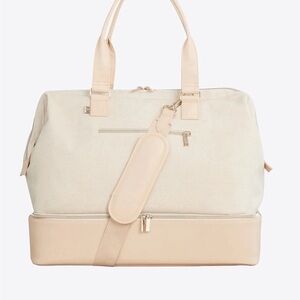 BEIS Cream and Tan Travel Bag